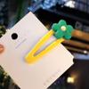 Pinza para el Cabello Estilo Coreano Inspirada en Hyuna Color Caramelo Floral Lateral Celebridad de Internet Colorido Pinza Bb Pasador Accesorio para el Cabello Estilo Ins