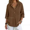 2026 Otoño Nuevo Sudadera Informal de Manga Tres Cuartos de Color Sólido Suelta para Mujer, Comercio Exterior Transfronterizo de Amazon Europeo y Americano