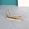Juguete de madera para niños, modelo de trineo, rompecabezas, forma de mini trineo de Navidad hecha a mano