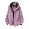 Chaqueta rígida Luotuo de estilo similar para mujer, chaqueta impermeable y cálida de tres en uno para exteriores 2026 con capucha para senderismo y montañismo para hombre