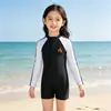 Traje de Baño Infantil Niños Una Pieza Manga Corta Ropa de Baño Verano Manga Larga Protección Solar Secado Rápido Aguas Termales Playa Costera Conjunto de Natación