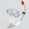 Gafas de Buceo para Adultos Lente de Cristal Templado Gafas de Natación Máscara Impermeable para Snorkel Equipo de Set de Snorkel Semi-Seco