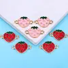 Desenho Fofo Fruta Morango Popular Pingente Acessórios DIY Liga de Liga de Zinco Pingente Único Joias Colar Brincos Pulseira