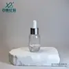 Frasco Conta-Gotas Pequeno Redondo de Fundo Grosso de 15ml 30ml 50ml Novo do Fabricante Frasco Sub-Frasco para Óleo Essencial Frasco de Vidro de Grau Alimentício