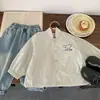 Chaqueta Cortavientos para Niños 2026 Primavera Nueva Estilo Coreano Casual Moderna Simple Versátil Ropa Exterior para Niños