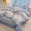 Manta de Cama de Felpa de Leche Dibujos Animados Clase A Invierno Patchwork Bordado Funda Nórdica Sábana Bajera Acolchada Funda Nórdica Juego de Tres Piezas Cálido Juego de Cuatro Piezas