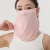 Máscara protetora solar de seda gelada proteção para o pescoço C5 primavera e verão fina respirável chapéu de sol feminino anti-ultravioleta para o pescoço