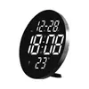 Reloj Led Creativo de Doble Propósito de 9 Pulgadas con Múltiples Funciones, Reloj de Pared para Sala de Estar, Reloj Despertador con Control Remoto, Reloj de Mesita de Noche 8010