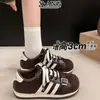 Sapatos de Treino Alemães de Couro Genuíno com Cadarço Duplo e Bico Redondo Sapatos Femininos Fazem os Pés Parecerem Menores Sapatos Forrest Gump Versáteis Leves Confortáveis Sapatos Esportivos Casuais