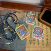 K0006116 Hotong Tíbet Nepal Mahakala Puro Pintado a Mano Núcleo de Tarjeta 4x5