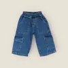 Jeans Cargo Tendência Personalidade Estilo Coreano Infantil 26 Outono/Inverno Meninos e Meninas Bebê Bonito Tendência Calças Casuais