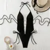 Traje de Baño de Dos Piezas Estilo Nuevo para Mujer, Bikini Sexy y Sencillo de Color Sólido, Espalda Descubierta, Comercio Exterior Transfronterizo de Amazon