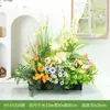 Arreglo de Flores Artificiales y Plantas Verdes HY-DS3 para Decoración de Fondo de Boda, Flor de Mesa, Decoración de Mesa de Comedor, Decoración de Flores Falsas de Lujo Ligero