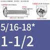 Tornillos de Cabeza Pan Cruzada de Acero Inoxidable Estándar Británico y Americano con Agujero Pasante Hueco y Agujeros para Tornillo Roscados Unc/Unf