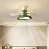 Ventilador de techo estilo francés de mediados de siglo moderno para dormitorio principal con luz, nuevo modelo 2026, acabado con veta de madera de nogal, luz de ventilador de techo en forma de hongo