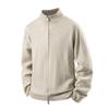 Chamarra Suéter Tejido para Hombre 2025 Color Sólido Doble Cremallera Tejido Cuello Alto Suéter Casual para Hombre
