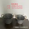 Cubeta Hueca Doble Asa Fábrica Hecha a Medida Cubo de Hierro Vintage con Doble Asa Maceta de Arte de Hierro para Flores Frescas, Flores Artificiales, Nuevos Productos Creativos, Flores Secas