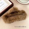 Outono e inverno Mao Mao Hair Scratch Feminino Back of Head Plush Hairpin Elegante Internet Celebridade High-end Sense Grande Cabelo Tubarão Clip Headwear