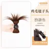 Peruca Coque Baixo Elástico de Cabelo Presilha de Garra para Peruca Laço Penteado Lateral de Princesa Coque de Cabelo Realista Estilo Cool
