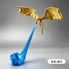 Novo produto: Dragão Cuspidor de Fogo Impresso em 3D Dragão Luminoso Chama de Dragão Canto de Livro Decoração de Estante Lâmpada de Sopro de Dragão Ornamento Criativo de Dragão Voador Transfronteiriço