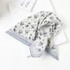 Lenço Xadrez com Bolinhas Vintage de Alta Qualidade Lenço Decorativo para Cabeça Lenço de Seda Novo Estilo Primavera e Verão