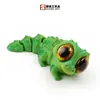 Cocodrilo de Ojos Grandes Transfronterizo Amazon Realista Animal Pequeño con Articulaciones Móviles Adorno Lindo para Decoración Festiva 3D