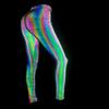 Europa y Estados Unidos transfronterizos nuevos mallas reflectantes coloridas de piel de serpiente para mujer fitness deportes cadera elástica pantalones casuales leggings