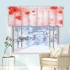 1 pieza moderno simple amor rosa cortina de cocina media cortina transfronteriza Navidad pequeña ventana decoración poliéster algodón Nuevo