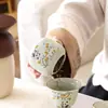 Pequeno Recipiente de Chá de Cerâmica Panda de 30g com Esmalte Cinza, Recipiente Portátil Selado para Armazenamento de Chá e Pó Aromático com Logo Personalizado