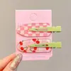 Presilhas de cabelo coloridas estilo coreano, presilhas para franja estilo francês de outono e inverno, acessórios de cabelo versáteis e estilosos, ornamentos de cabelo elegantes