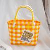 Cesta de Palha Plástica Colorida PP Cesta de Presente DIY Cesta de Legumes Bolsa Tote Feminina de Verão Bolsa de Praia para o Trabalho