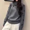 Suéter de Punto para Mujer Estilo Coreano, Cuello Semi Alto, Lazo, Nuevo Estilo Otoño/Invierno 2026, Suelto de Invierno, Versátil, Jersey