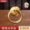 Puxador Anel de Puxar em Cobre Puro Estilo Antigo Chinês Furo Único Simples Puxador de Cobre Porta de Armário Gaveta de Armário Anel de Puxar Todo em Cobre Puxador Retrô
