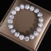 Pulseira de turquesa branca e preta com contas redondas para homens e mulheres, pulseira de círculo único, barraca de mercado noturno, local panorâmico, suprimentos de joias para casais