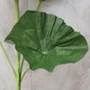 Simulación de nenúfar de tres cabezas, flor de seda, Buda, Salón Guanyin, para flores falsas, decoración floral para el hogar, hoja de loto, accesorios de boda