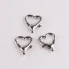 Gancho para llavero con cierre de langosta en forma de corazón de metal de 26 mm, material accesorio DIY para bolsos y joyería