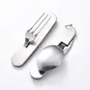 Cuchillo Multifuncional Plegable Desmontable, Tenedor y Cuchara Set Operado por el Fabricante Portátil para Exteriores Cuchillo Cuatro en Uno