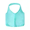 Bolso de Mano de Malla Forjada Lirio Manchado, Neceser Ligero, Peluche, Bolso Tote de Hombro de Gasa Mate