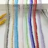 Cinta de Organza Cosida a Mano con Encaje de Cristales de Colores para Vestidos de Boda, Tocados y Accesorios de Cuello - Bola de Cristal de 4 mm
