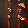 Adorno Colgante Fruta Roja Carácter Fu Año de la Oveja 2027 Decoración de Año Nuevo Colgante Festival de Primavera Manija de Puerta de Año Nuevo Sala de Estar Atmósfera Festiva
