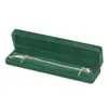 Caja de Joyería de Terciopelo Verde Oscuro Redondeada Caja para Anillos al por Mayor Caja de Empaque para Joyería Pendiente Pendiente Pulsera Collar