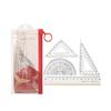Juego de Reglas Morning&Light Arl96042 Set para Estudiantes con Regla Recta Ondulada, Escuadra, Regla Transparente, Juego de Aleación de Aluminio, Juego de Cuatro Piezas