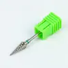 Broca de unha pequena em formato de guarda-chuva com cabeça chata, broca de remoção de cutícula de aço tungstênio e diamante, acessório universal para máquina de polimento elétrica