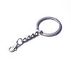 Lote de llaveros de fábrica, anillo para el cabello de 4 secciones más 303, cierre de langosta con cadena, llavero de metal, accesorio colgante de metal