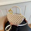 Bolso de Mano de Moda Transfronterizo de Lunares, Bolso Tote Pequeño Exquisito para el Trabajo, Bolso Silla de Montar Retro de Diseño de Nicho