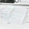 Caja de Almacenamiento de Escritorio Tipo Cajón Portalápices para Estudiantes Organizador de Estación de Trabajo de Oficina Caja Organizadora de Papelería de Escritorio Acrílica