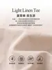 Jie Zhan Roupa Masculina Conjunto Leve de Luxo em Linho 26 Primavera/Verão Novo Estilo Old Money Camiseta Casual de Manga Curta Calça Longa Unissex