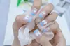 Unhas Portáteis Hello Kitty Adesivos de Unha Removíveis Unhas Postiças Prontas Unhas Portáteis Popular no Xiaohongshu Manicure Olho de Gato