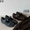 Nuevos Zapatos Mary Jane de Lana Grises para Mujer Otoño 2026 que Aumentan la Altura con Suela Suave, Cómodos y No Cansan para el Uso Diario