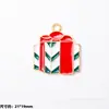Colgante de Aleación Esmaltada Navideño Colgante de Gota Papá Noel Muñeco de Nieve Reno Colgante de Dibujos Animados Accesorios para Joyería DIY Pulsera Al Por Mayor